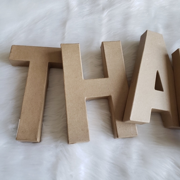 Cardboard Lettering Thank You for Crafts - Picture 10 of 10